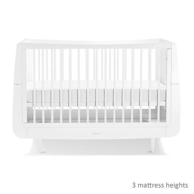 Bambinista-SNUZ-Furniture-SnuzKot Skandi 2 Piece Nursery Furniture Set - White