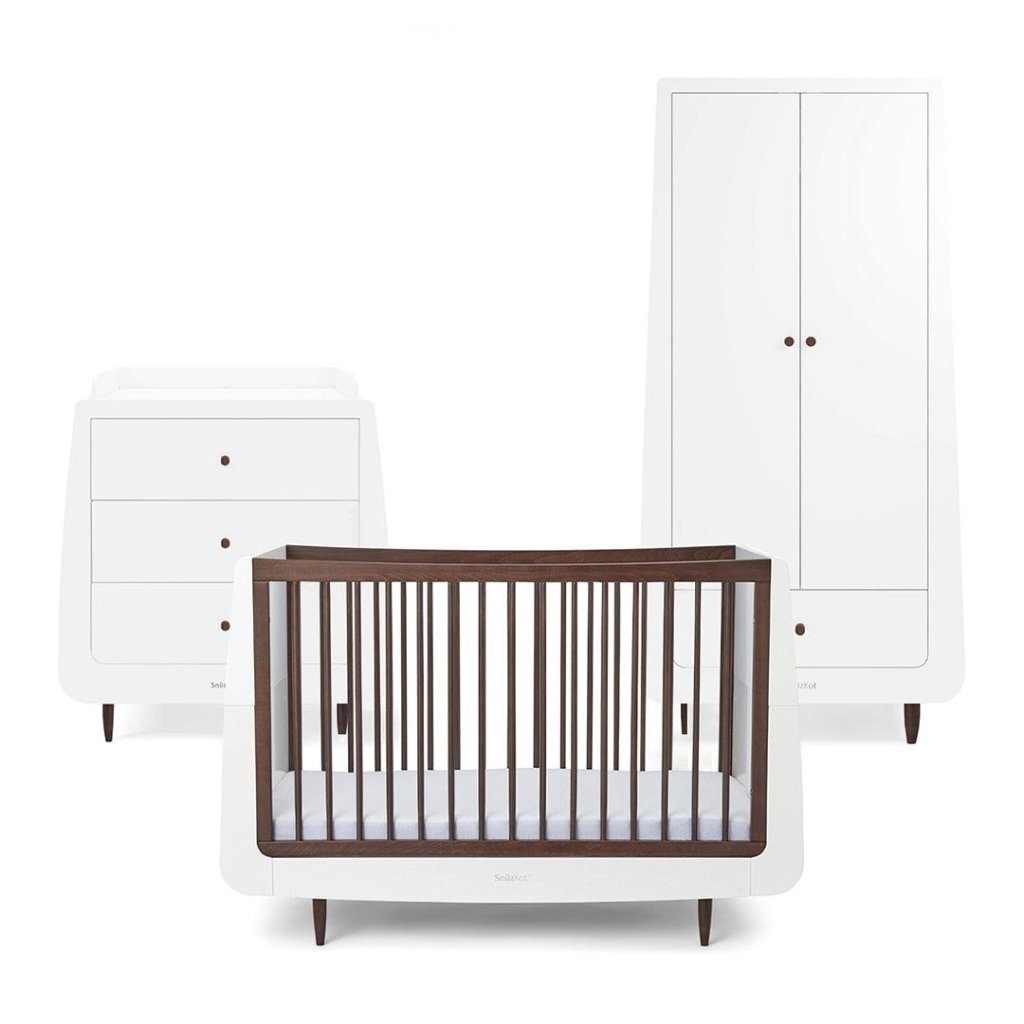 Bambinista-SNUZ-Furniture-SnuzKot Skandi 3 Piece Nursery Furniture Set - Ebony