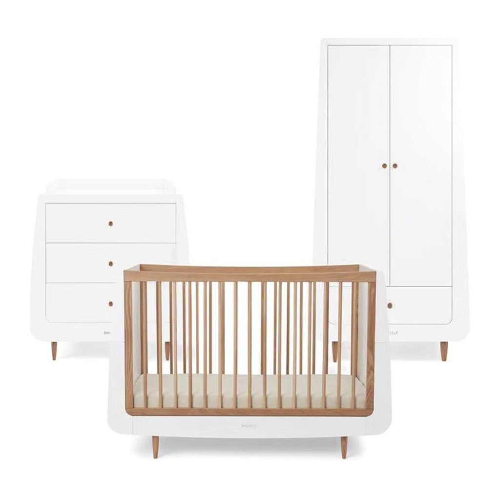 Bambinista-SNUZ-Furniture-SnuzKot Skandi 3 Piece Nursery Furniture Set - Oak