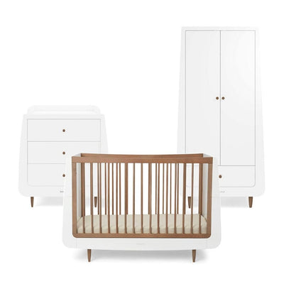 Bambinista-SNUZ-Furniture-SnuzKot Skandi 3 Piece Nursery Furniture Set - Walnut