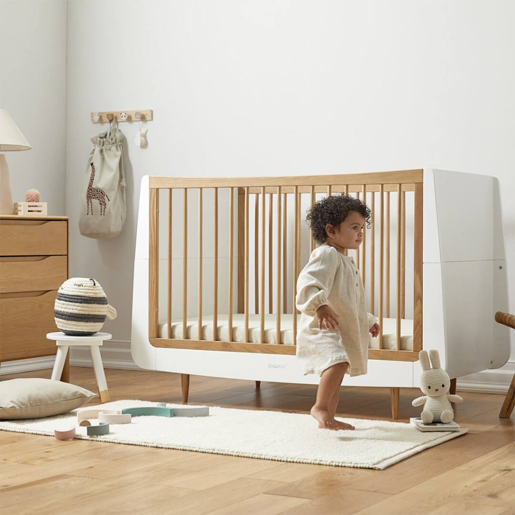 Bambinista-SNUZ-Furniture-SnuzKot Skandi Cot Bed - Oak