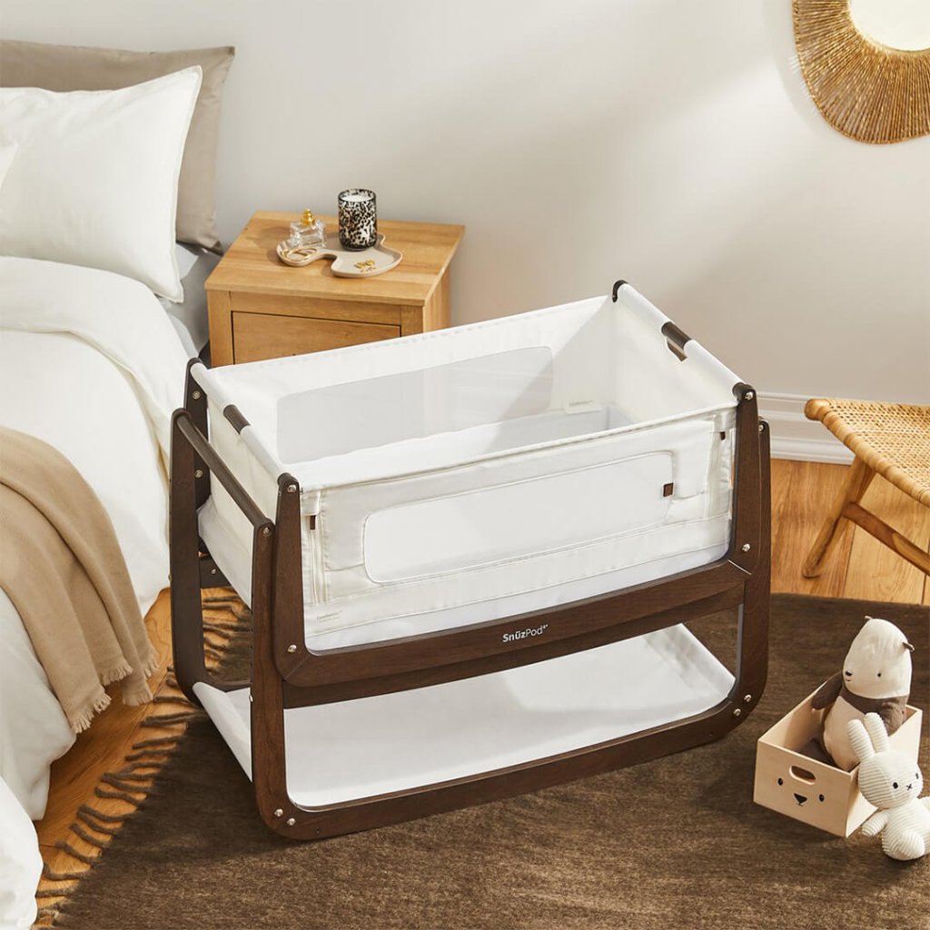 Bambinista-SNUZ-Furniture-SnuzPod Bedside Crib, The Natural Edit - Ebony