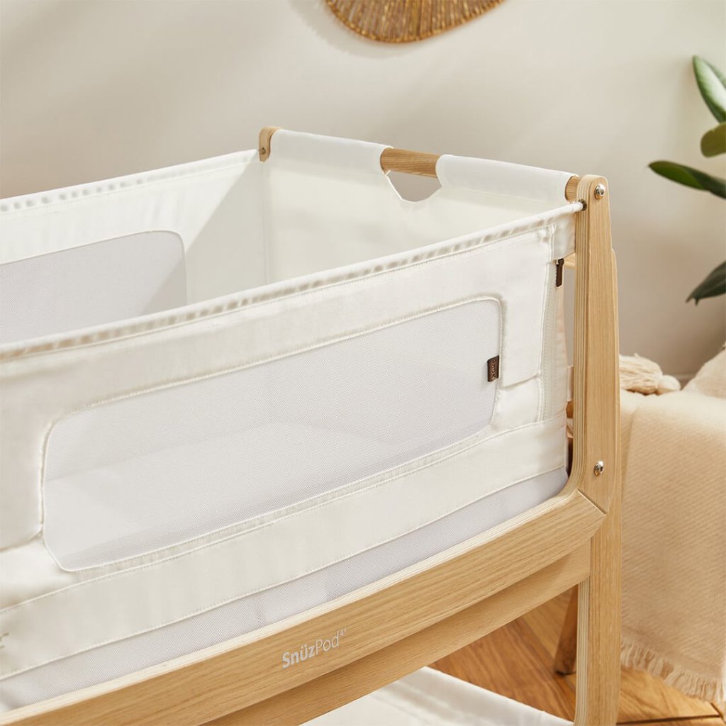 Bambinista-SNUZ-Furniture-SnuzPod Bedside Crib, The Natural Edit - Oak