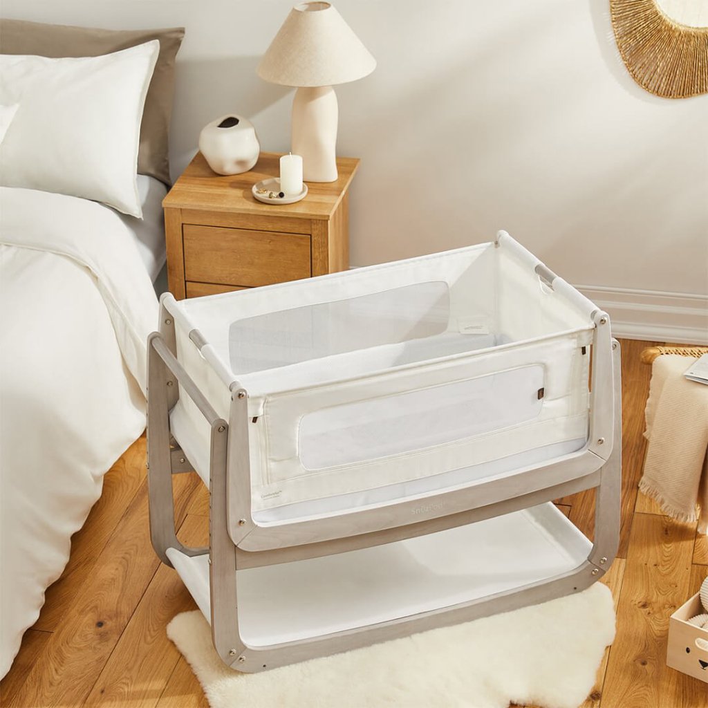 Bambinista-SNUZ-Furniture-SnuzPod Bedside Crib, The Natural Edit - Silver Birch