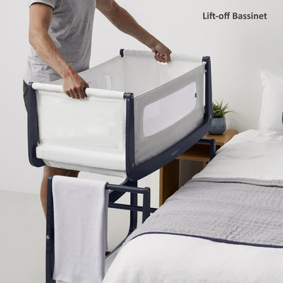 Bambinista-SNUZ-Furniture-SnuzPod⁴ Bedside Crib - Navy
