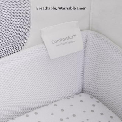Bambinista-SNUZ-Furniture-SnuzPod⁴ Bedside Crib - Rose White