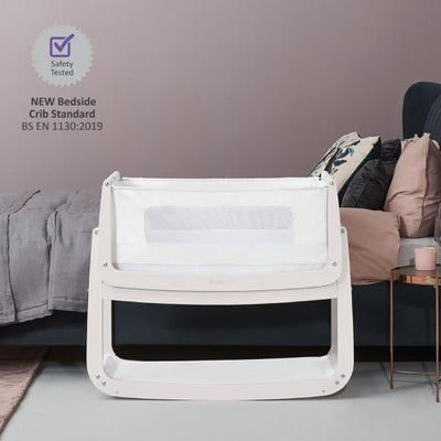 Bambinista-SNUZ-Furniture-SnuzPod⁴ Bedside Crib - Rose White