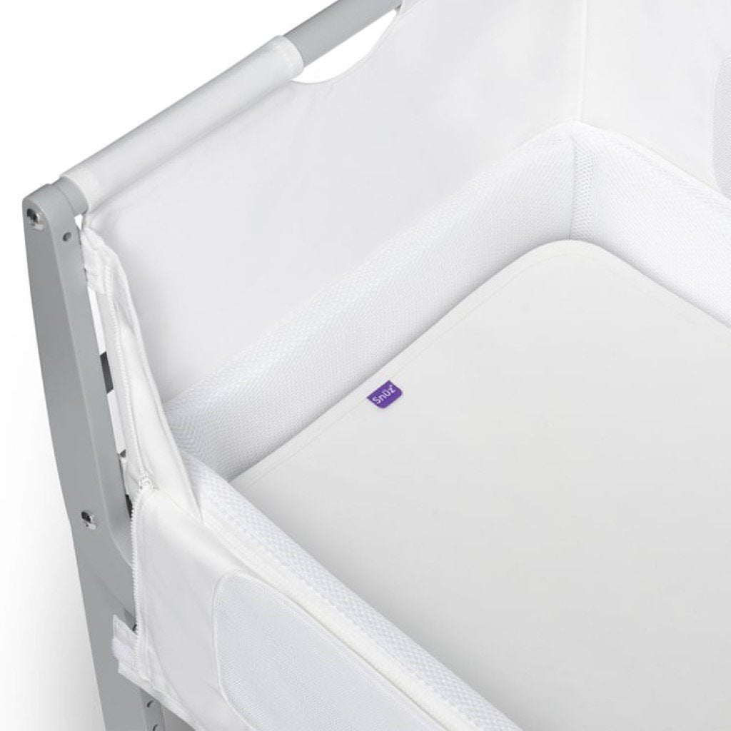 Bambinista-SNUZ-Furniture-SnuzPod⁴ Bedside Crib - Rose White