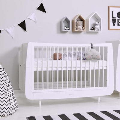 Bambinista-SNUZ-Furniture-SnuzPod⁴ Bedside Crib - Rose White