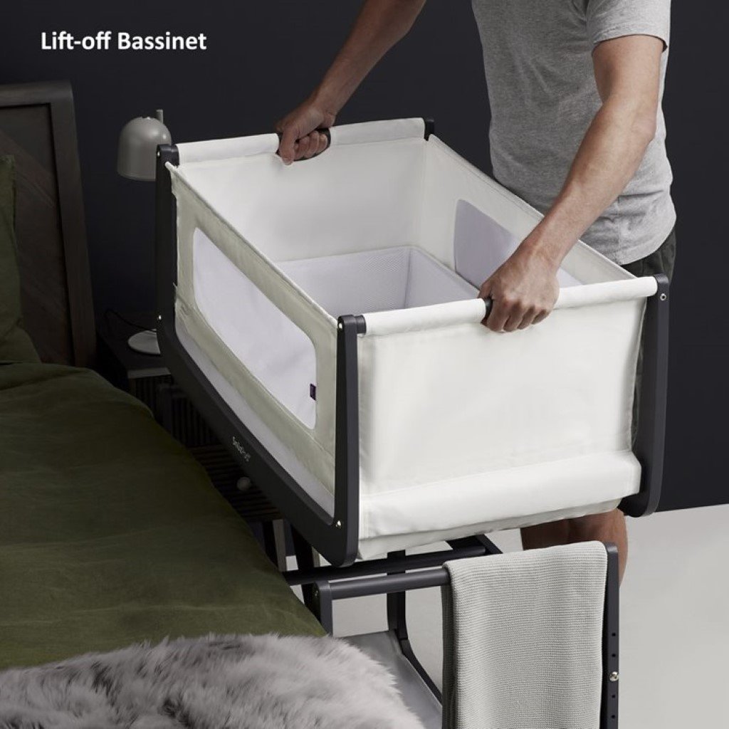 Bambinista-SNUZ-Furniture-SnuzPod⁴ Bedside Crib - Slate