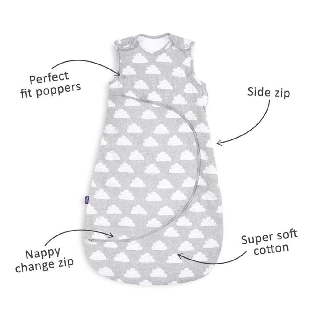 Bambinista-SNUZ-Bedding-SnuzPouch Sleeping Bag, 2.5 Tog - Cloud Nine, 6-18M