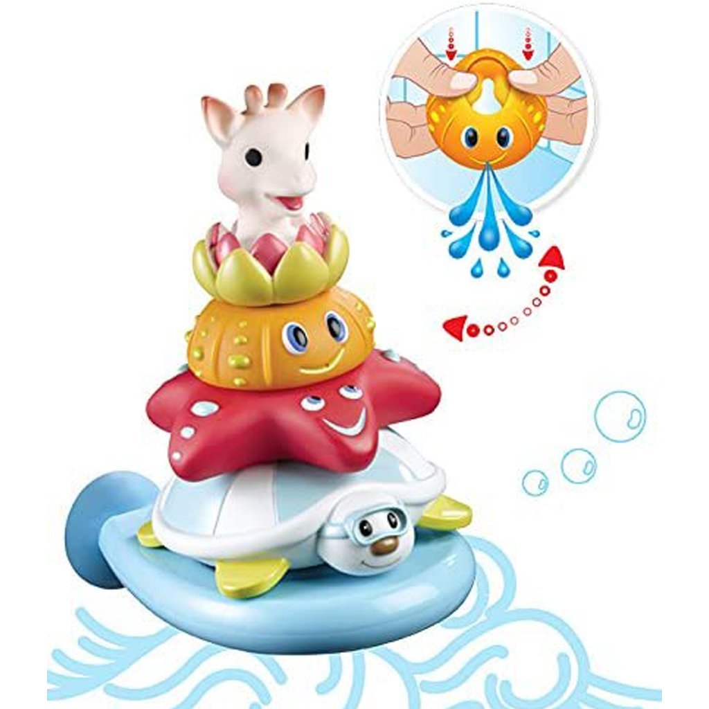Bambinista-SOPHIE LA GIRAFE-Toys-Sophie la girafe Splash and Surf Bath Pyramid