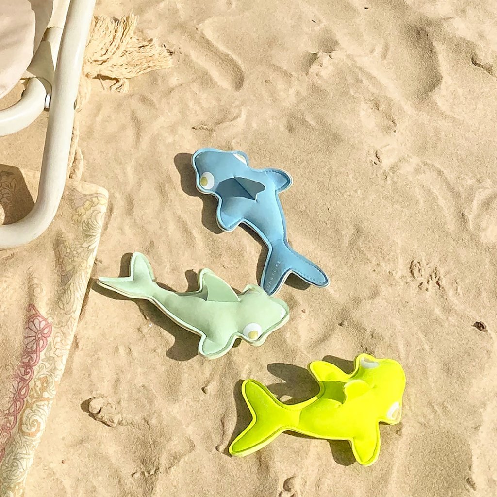 Bambinista-SUNNYLIFE--SUNNYLIFE Dive Buddies Shark Tribe Blue Neon Citrus