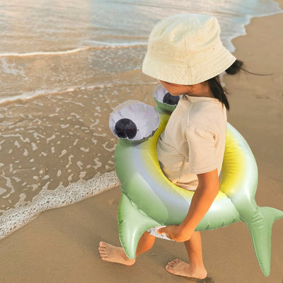 Bambinista-SUNNYLIFE--SUNNYLIFE Kiddy Pool Ring Shark Tribe Khaki