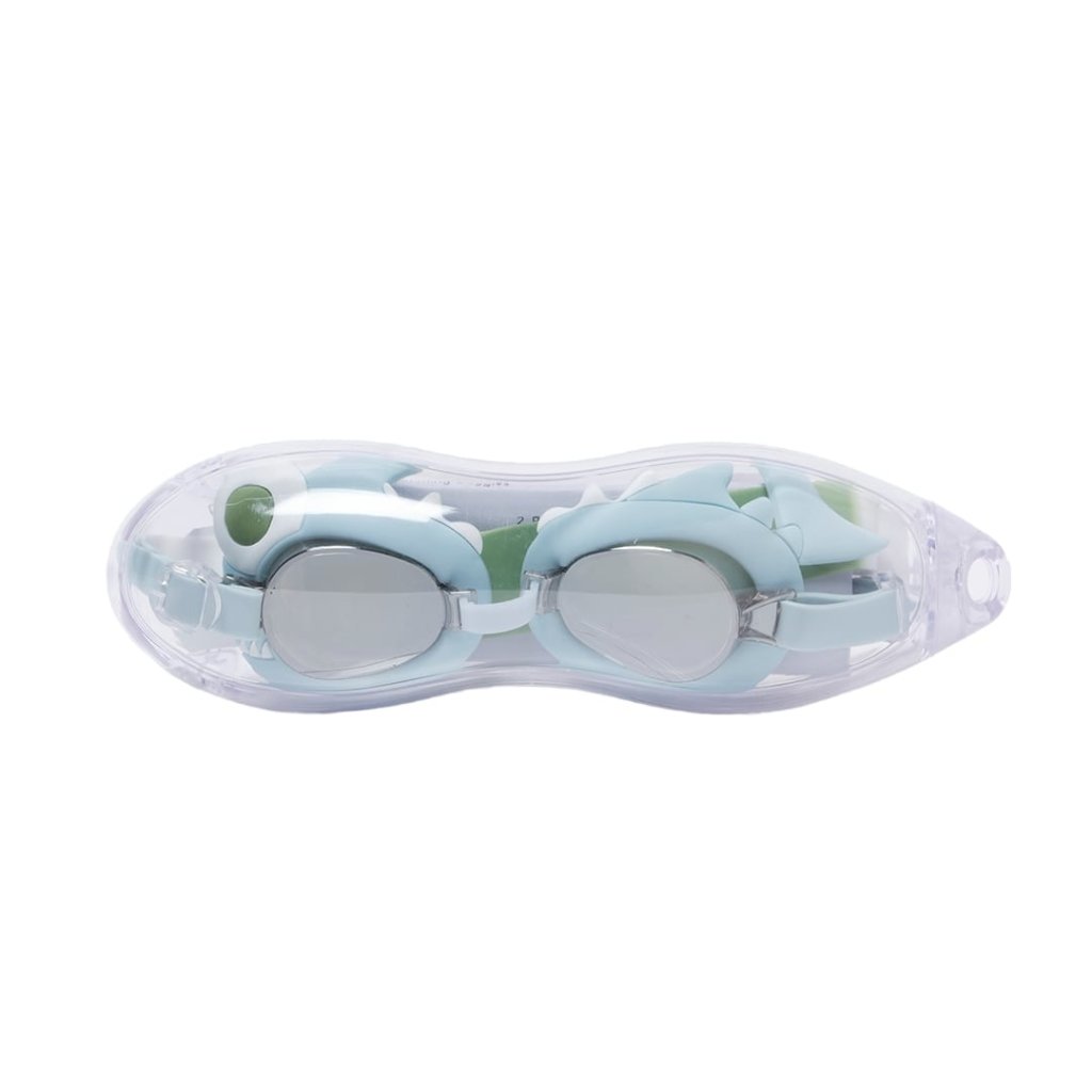 Bambinista-SUNNYLIFE--SUNNYLIFE Mini Swim Goggles Shark Tribe Khaki