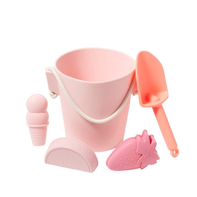 Bambinista-SUNNYLIFE--SUNNYLIFE Silicone Bucket & Spade Set Pink