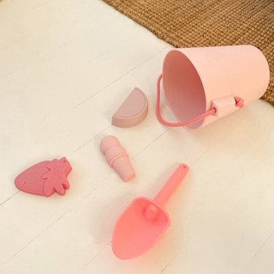 Bambinista-SUNNYLIFE--SUNNYLIFE Silicone Bucket & Spade Set Pink