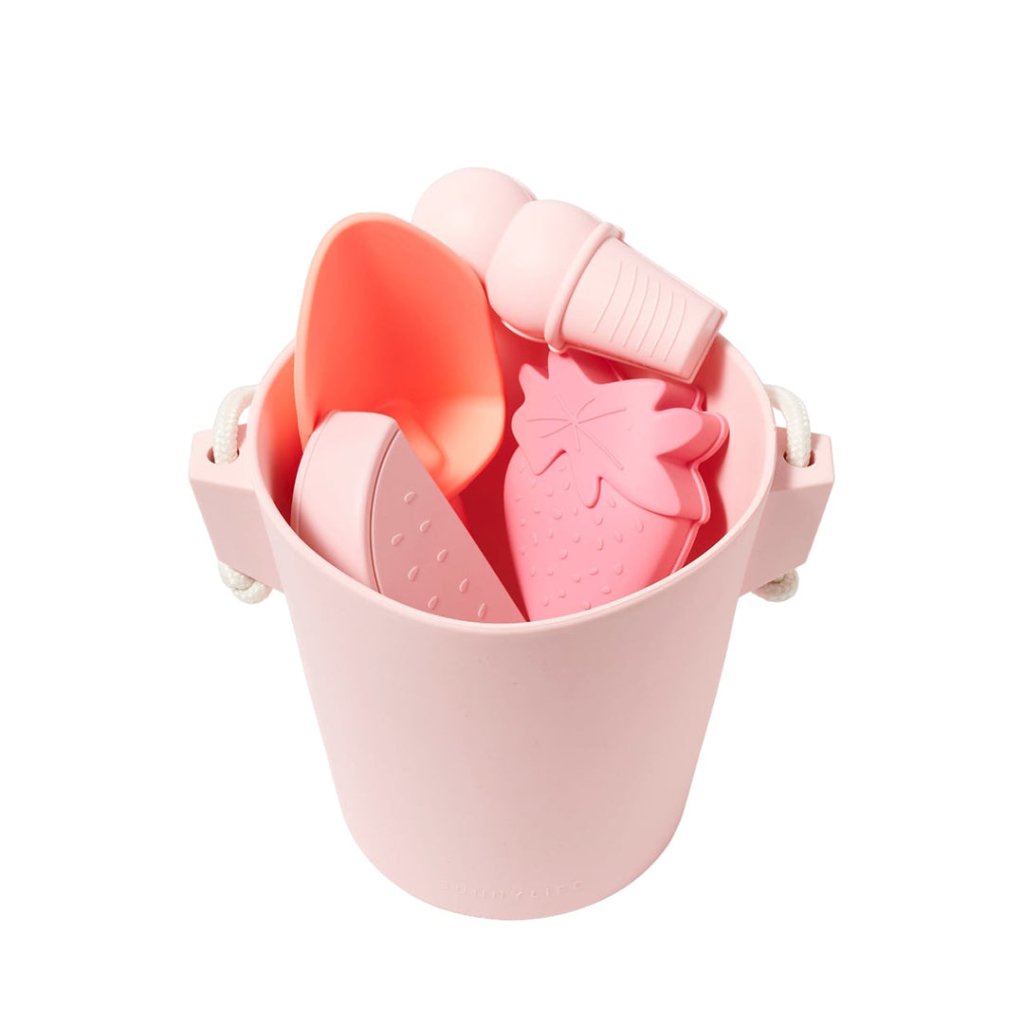 Bambinista-SUNNYLIFE--SUNNYLIFE Silicone Bucket & Spade Set Pink