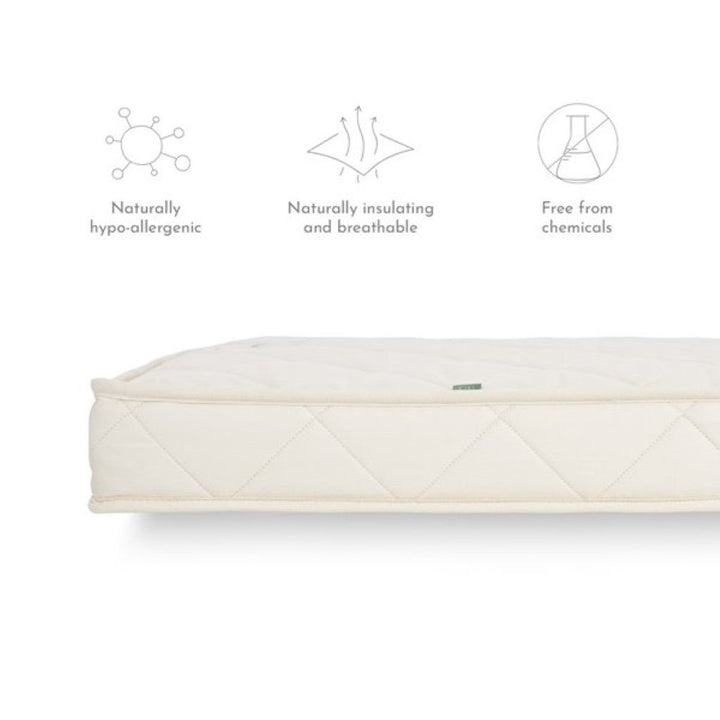 THE LITTLE GREEN SHEEP Natural Sprung Cot Bed Mattress 70x140cm Bambinista