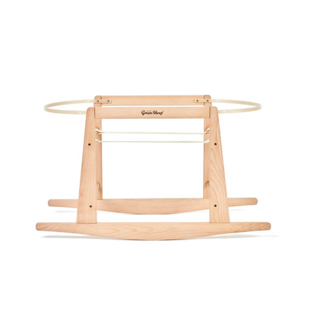Bambinista-THE LITTLE GREEN SHEEP-Furniture-THE LITTLE GREEN SHEEP Moses Basket and Rocking Stand Bundle - Linen