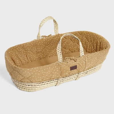 Bambinista-THE LITTLE GREEN SHEEP-Furniture-The Little Green Sheep Natural Moses Basket & Mattress and Stand - Honey Rice