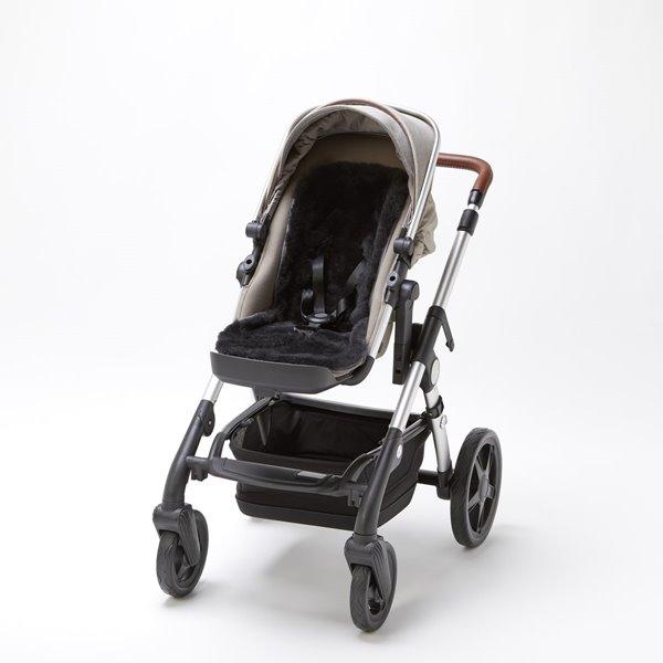 Bambinista-THE LITTLE GREEN SHEEP-Travel-The Little Green Sheep Natural Sheepskin Pram Liner - Charcoal