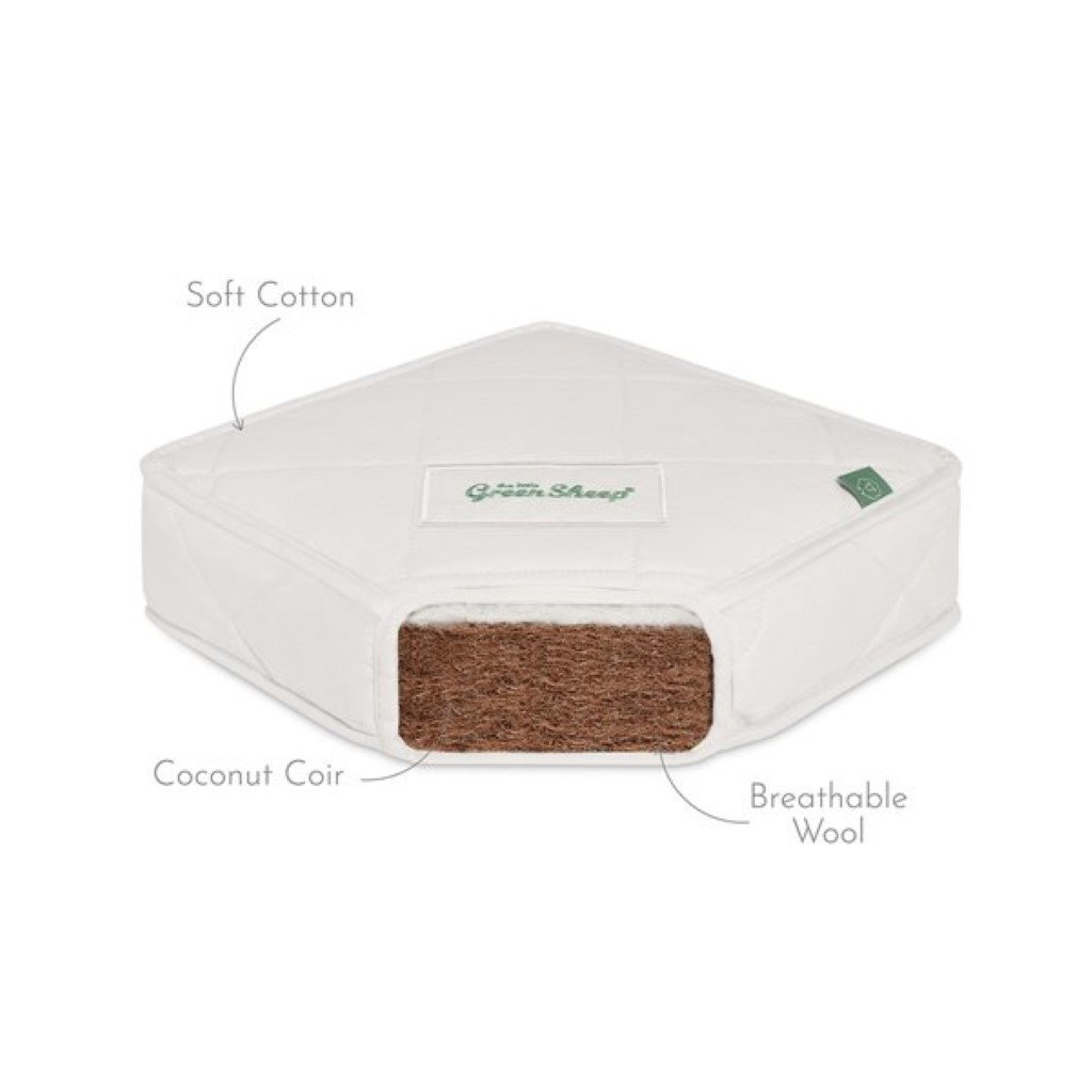 Bambinista-THE LITTLE GREEN SHEEP-Bedding-The Little Green Sheep Natural SnuzKot Extension Mattress Piece