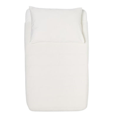 Bambinista-THE LITTLE GREEN SHEEP-Bedding-THE LITTLE GREEN SHEEP Organic Cot Duvet & Pillow Cover - White
