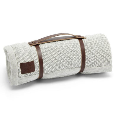 Bambinista-THE LITTLE GREEN SHEEP-Blankets-The Little Green Sheep Organic Knitted Fleece Baby Blanket - Dove