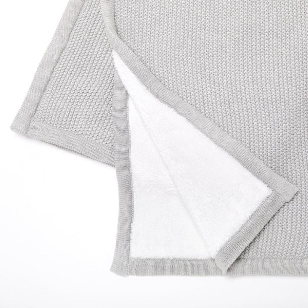 Bambinista-THE LITTLE GREEN SHEEP-Blankets-The Little Green Sheep Organic Knitted Fleece Baby Blanket - Dove