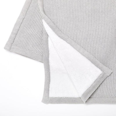 Bambinista-THE LITTLE GREEN SHEEP-Blankets-The Little Green Sheep Organic Knitted Fleece Baby Blanket - Dove