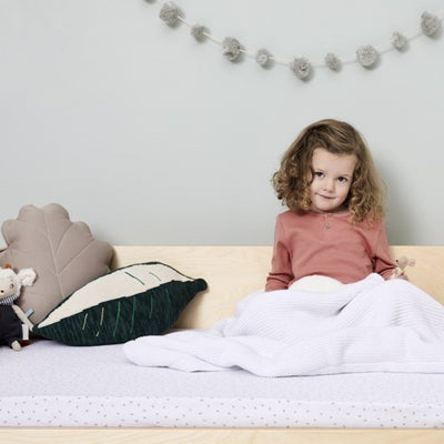 Bambinista-THE LITTLE GREEN SHEEP-Blankets-The Little Green Sheep Organic Knitted Fleece Baby Blanket - White