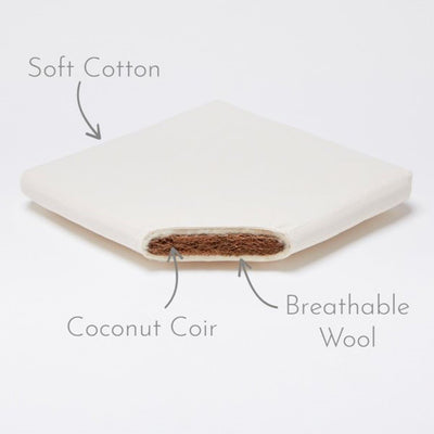 Bambinista-THE LITTLE GREEN SHEEP-Furniture-The Little Green Sheep Organic Knitted Moses Basket & Mattress - Honey