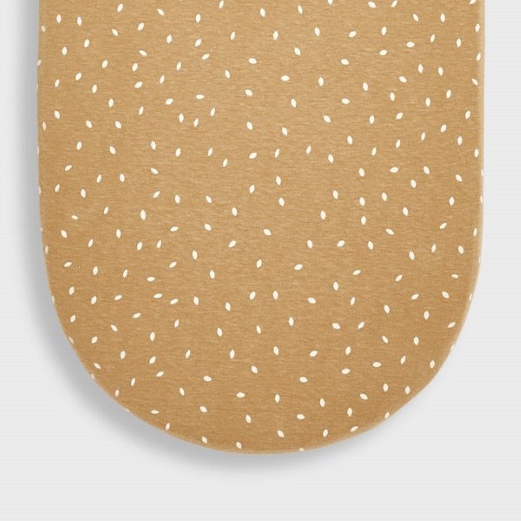 Bambinista-THE LITTLE GREEN SHEEP-Bedding-THE LITTLE GREEN SHEEP Organic Moses Basket Fitted Sheet - Honey Rice