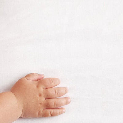 Bambinista-THE LITTLE GREEN SHEEP-Bedding-The Little Green Sheep Organic Moses Basket Fitted Sheet - White