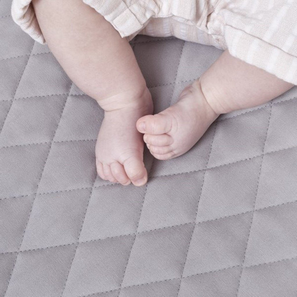 Bambinista-THE LITTLE GREEN SHEEP-Playmat-The Little Green Sheep Quilted Baby Playmat - Grey