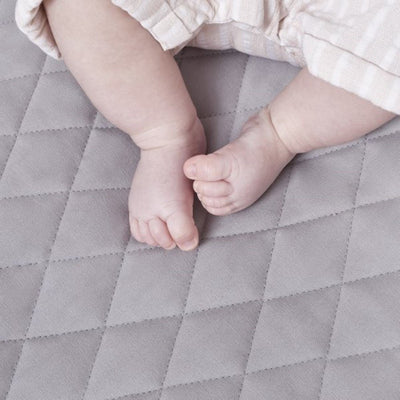 Bambinista-THE LITTLE GREEN SHEEP-Playmat-The Little Green Sheep Quilted Baby Playmat - Grey
