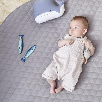 Bambinista-THE LITTLE GREEN SHEEP-Playmat-The Little Green Sheep Quilted Baby Playmat - Grey