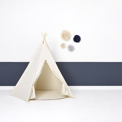 Bambinista-THE LITTLE GREEN SHEEP-Furniture-The Little Green Sheep Teepee Play Tent - Linen