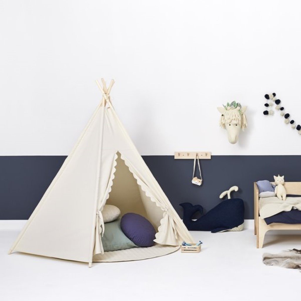 Bambinista-THE LITTLE GREEN SHEEP-Furniture-The Little Green Sheep Teepee Play Tent - Linen