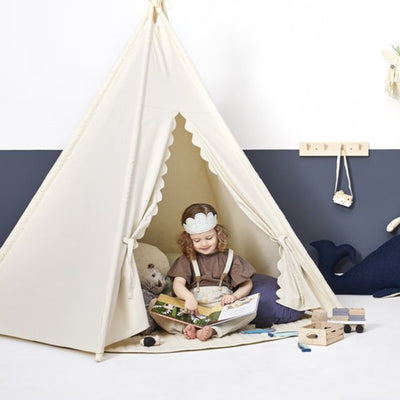 Bambinista-THE LITTLE GREEN SHEEP-Furniture-The Little Green Sheep Teepee Play Tent - Linen