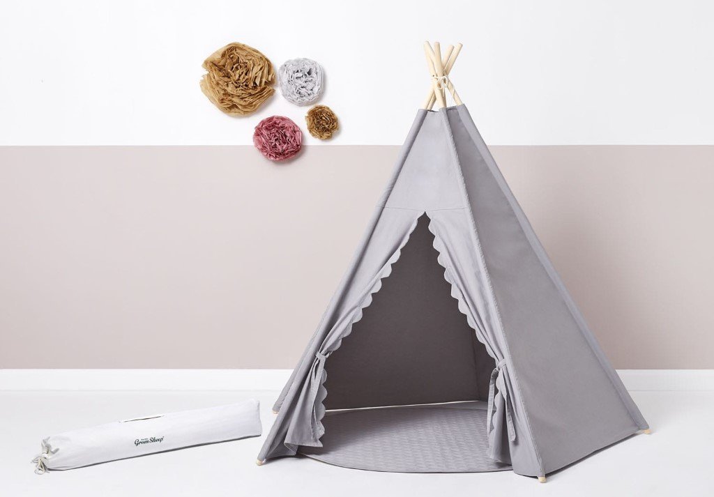 Bambinista-THE LITTLE GREEN SHEEP-Furniture-The Little Green Sheep Teepee Play Tent - Linen