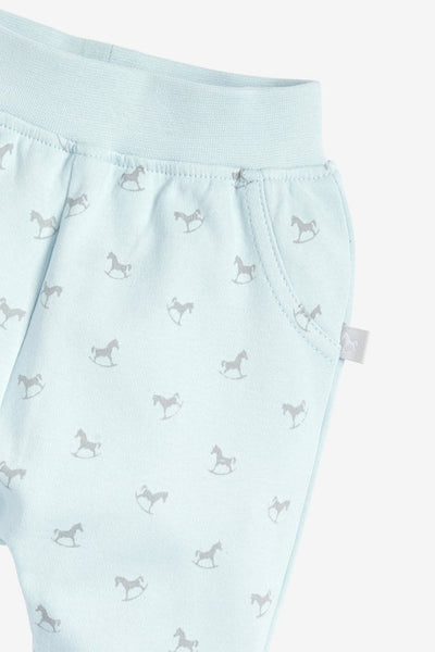 Bambinista-THE LITTLE TAILOR-Bottoms-Comfy Rocking Horse Print Pant - Blue