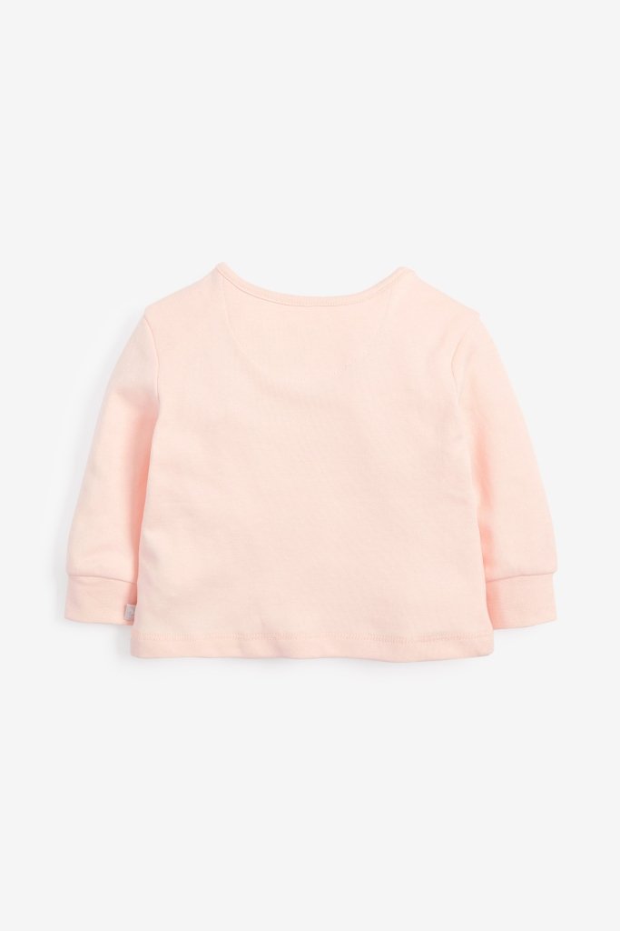 Bambinista-THE LITTLE TAILOR-Tops-Super Soft Jersey Chest Print Top - Pink