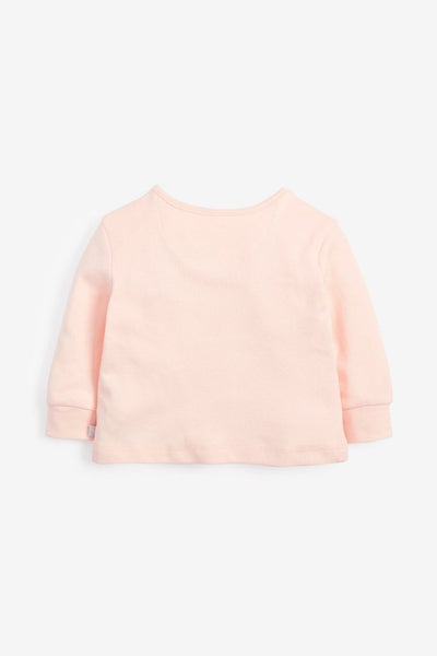 Bambinista-THE LITTLE TAILOR-Tops-Super Soft Jersey Chest Print Top - Pink