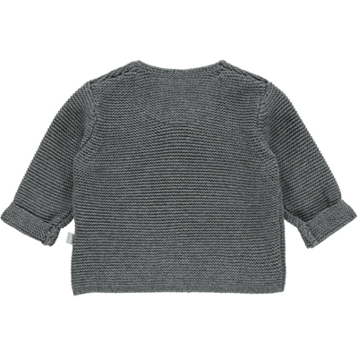 Bambinista-THE LITTLE TAILOR-Tops-The Little Tailor Cotton Knitted Cardigan - Charcoal