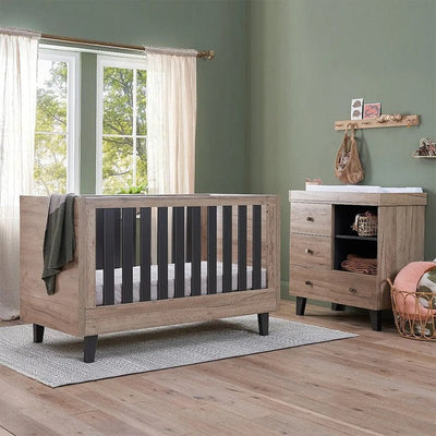 Bambinista-TUTTI BAMBINI-Travel-TUTTI BAMBINI Como 2 Piece Room Set - Distressed Oak / Slate Grey