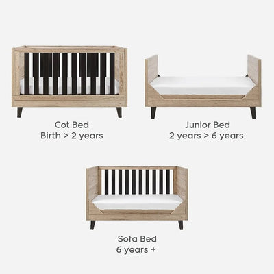 Bambinista-TUTTI BAMBINI-Travel-TUTTI BAMBINI Como 2 Piece Room Set - Distressed Oak / Slate Grey