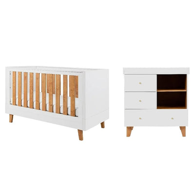Bambinista-TUTTI BAMBINI-Travel-TUTTI BAMBINI Como 2 Piece Room Set - White / Rosewood