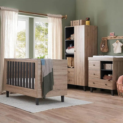 Bambinista-TUTTI BAMBINI-Travel-TUTTI BAMBINI Como 3 Piece Room Set - Distressed Oak / Slate Grey
